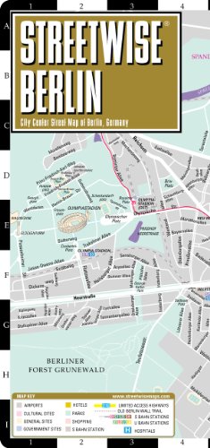 streetwise berlin map laminated city center street map of berlin germany folding pocket size travel map with