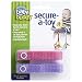 Baby Buddy Secure-A-Toy - Straps Toys, Teether, or Pacifiers to Strollers, Highchairs, Car Seatsâ€” Safety Leash With Adjustable Length to Keep Toys Sanitary & Clean, Pink/Lilac 2 Count