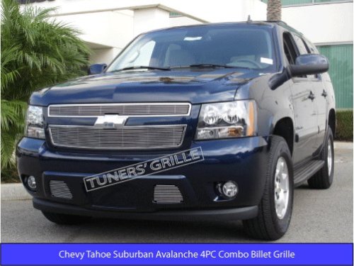 07 08 Chevy Tahoe Suburban Avalanche 4pc Combo Billet Grille Grill
