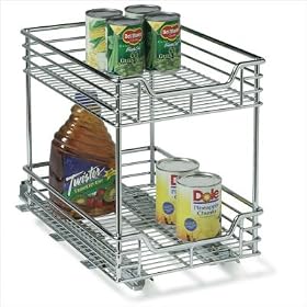Glidez 11.5 Two Tier Sliding Organizer KD in Chrome by Household Essentials