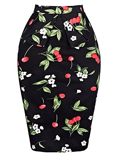 Empire Waist Dresses for Women Flower Print (XL) KL-4 CL8928