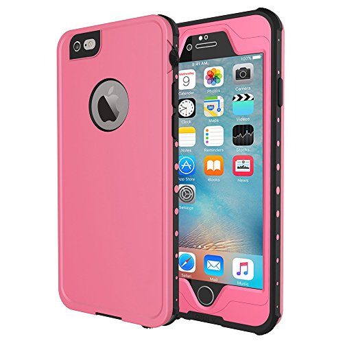 Best Waterproof Case for iPhone 6s/6 4.7 Inch Slim Defender Fully Sealed Underwater Shockproof Snowproof Dirtpoof Protective Luxury Cover for apple iPhone 6 / 6s 4.7 inches [NEW ARIVAL] (PINK)