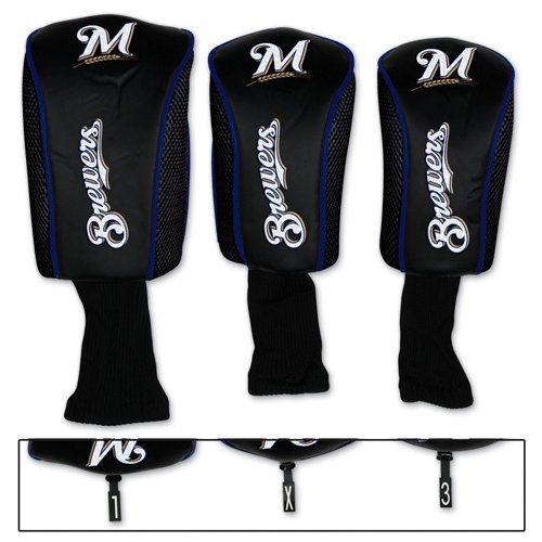 Milwaukee Brewers Golf 3 pack MB Headcovers