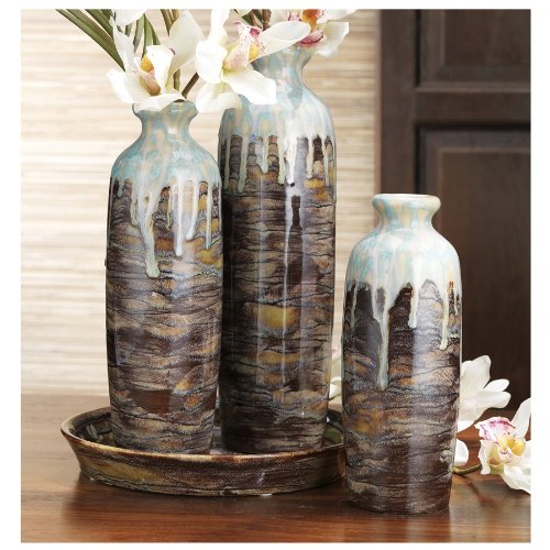 REACTIVE BLUE CANDLE VASE OF 3