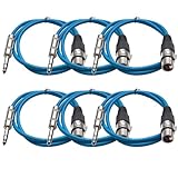 UPC 847861000059 product image for Seismic Audio SATRXL-F2Blue6 2-Feet XLR Female to 1/4-Inch TRS Patch Cables - Bl | upcitemdb.com