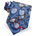 Optometrist Extra Long Tie by RM Style - Gray-blue Polyester