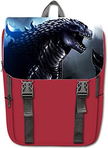 Halocow Custom Godzilla Casual Shoulders Backpack unique design Pink