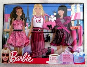 Barbie Travel Fashion Clothes and Accessories - Paris - With Paris fashions and Poodle