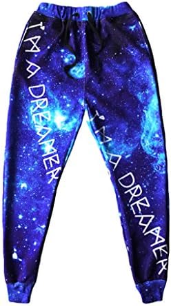 Unisex Fashion 3D Galaxy Funny Print Jogger Pants Sweatpants M