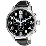 Zeno Men's 6221-8040A1 Super Oversized Black Chronograph Dial Watch