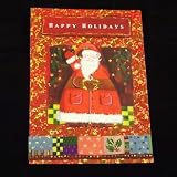 16 Handmade Christmas Greeting Cards with Envelopes, Happy Holidays Santa