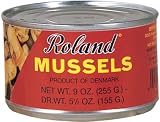 Roland Mussels In Water, Salt Added, 9-Ounce Can (Pack of 5)