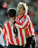 Niall Quinn & Julio Arca 10x8 Celebration Photograph Sunderland Football Club