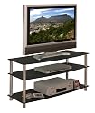 Links 50400130 VESCO TV-Regal Schwarzglas-Chrome 115x55x45 cm