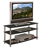 Links 50400130 VESCO TV-Regal Schwarzglas-Chrome 115x55x45 cm