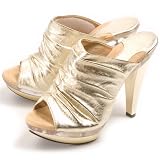 Highest Heel Women's SASHA-102, 5 3 Piece Unit Bottom Pleated Slide On Mule