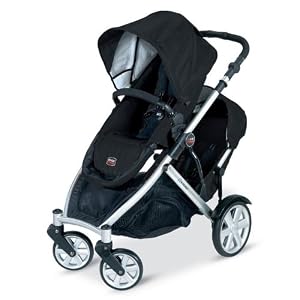Britax B-Ready Stroller and Black 2nd Stroller Seat-Black