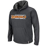 NFL Men's Cincinnati Bengals Gridiron Hood III Long Sleeve Hooded Fleece Pullover (Charcoal Marled/Black, X-Large)