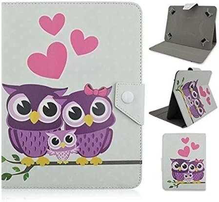 Tsmine Huawei Mediapad M1 8.0-inch Tablet Cartoon Case - Premium Cute Owl Print Flip Pu Leather Case Cover Stand Protective Skin ,Full of Love Owl Family
