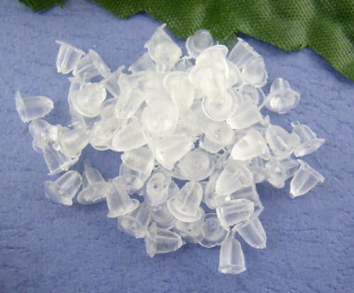 500 Pairs Translucent Earring Backs Stoppers 5mm