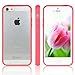 iPhone 5 Case, JETech® Apple iPhone 5/5S Case Bumper Shock-Absorption Bumper and Anti-Scratch Clear Back for iPhone 5/5S (1- Red/Pink)
