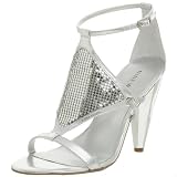 Nine West Womens Dontlie Sandal,Silver,7.5 M