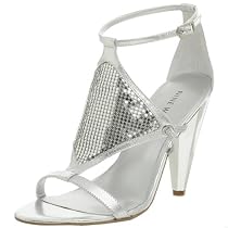 Nine West Women's Dontlie Sandal,Silver,7.5 M