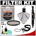 Hoya 52mm HRT Circular PL Polarizer UV Multi-Coated Glass Filter + Accessory Kit for Canon, Nikon, Sony, Olympus & Pentax Lenses