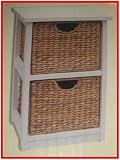 Storage chest Wood and banana leaf 2 drawer chest