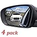 Kribin 4 Pack Blind Spot Mirror, 2" Round HD Glass Frameless Convex Rear View Blind Spot Mirror Stick On with 360? Rotation Adjustable for SUV Car Auto