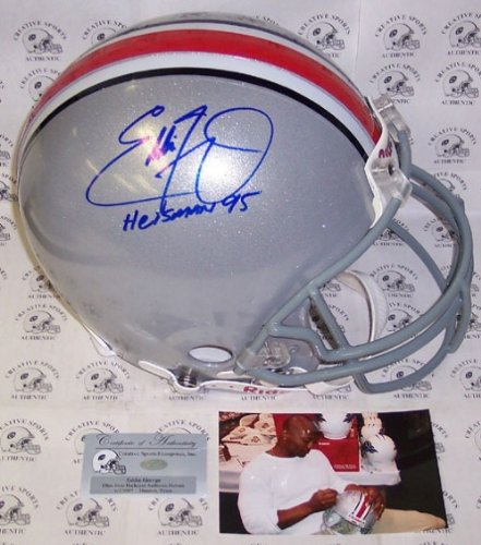 Eddie George Autographed/Hand Signed Ohio State Buckeyes Authentic Full Size Proline Football Helmet