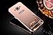 Galaxy Grand Prime Detachable(2-IN-1) Case, Ebest Luxury Electroplate Mirror Acrylic PC Back Cover Case Ultra Slim Aluminum Metal Bumper Frame for Samsung Galaxy Grand Prime, Rose Gold with Mirror