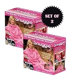 51SevzD82nL. SL160  Pink Fleece Snuggie Blanket with Free Book Light (Set of 2)