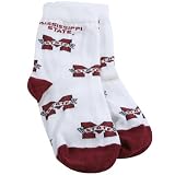 Mississippi State Bulldogs White Toddler 4-6 Socks