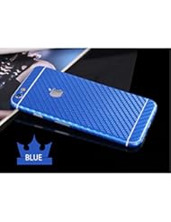Wireless: Toeoe Luxury 3D Textured Carbon Fibre Full Body Vinyl Wrap Sticker Skin Cover for Apple iPhone 6 Plus 5.5 inch (Blue) - Toeoe