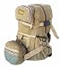 Military Inspired Canvas Backpack Bookbag with Fanny Pack Khaki