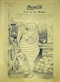 MICHELIN TYRES ADVERT FACTORY SKETCH RUBBER 1911