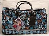 Vera Bradley Luggage Java Blue Rolling 22 Deluxe Travel Duffel (Java Blue)