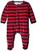 Magnificent Baby Baby-Boys Stripe Velour Footie, Red/Navy, 12 Months
