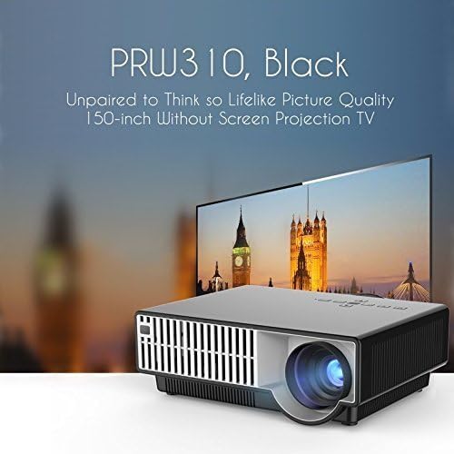Uvistar Multimedia Projectors Home Theater Cinema W310 Office Education Portable Full HDMI 1280800 Native Resolution Beamer Support 1080p With TV Tuner 2800 Lumens Exceed LED LCD