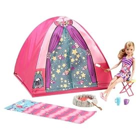 Barbie -Barbie dolls -V4401 Barbie - Tent and Stacie