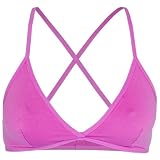 American Apparel - Cotton Spandex Jersey Cross-Back Bra, Fuchsia, M