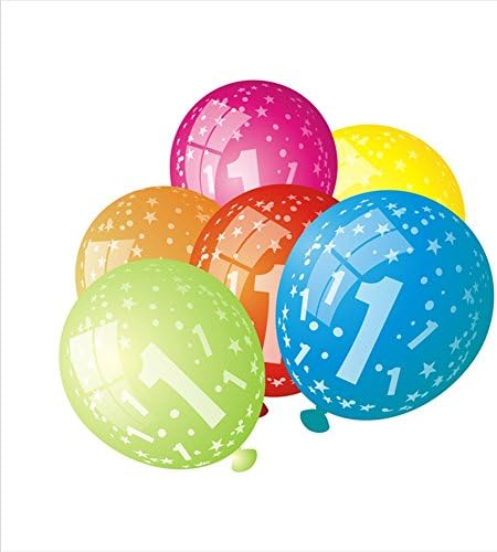 Douqu 10pcs Lovely 12inch 3.2 g Number 1 Latex Balloons Printing Digital Globes Kids Birthday Party Decoration Balls Wedding Celebration