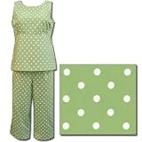 The Cat's Pajamas Polka Dots Non-Flannel Tank Capri Pajamas