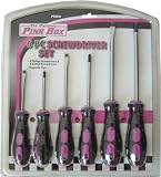 51SfJ8rv2uL. SL160  The Original Pink Box PB6SD 6 Piece Screwdrivers Set, Pink
