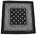 Sports : Bandana, schwarz-wei&szlig;, Gr. 55 x 55 cm, Baumwolle