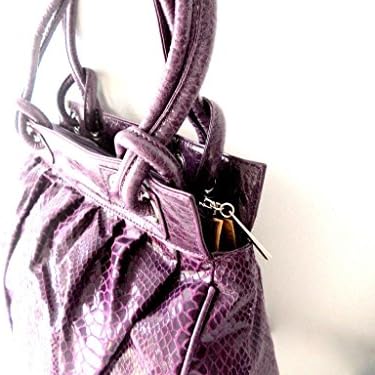Lee Sands Women's Python Print Double Handle Handbag