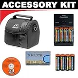 Deluxe Accessory Kit With 8 AA Rechargeable Batteries + Rapid Charger + Dig ....