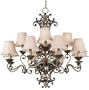 Lattice 12 - light Chandelier, CREAM SHADE, DESERT SAND