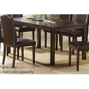 Dining Table – Contemporary Espresso Finish with Solid Wood Top